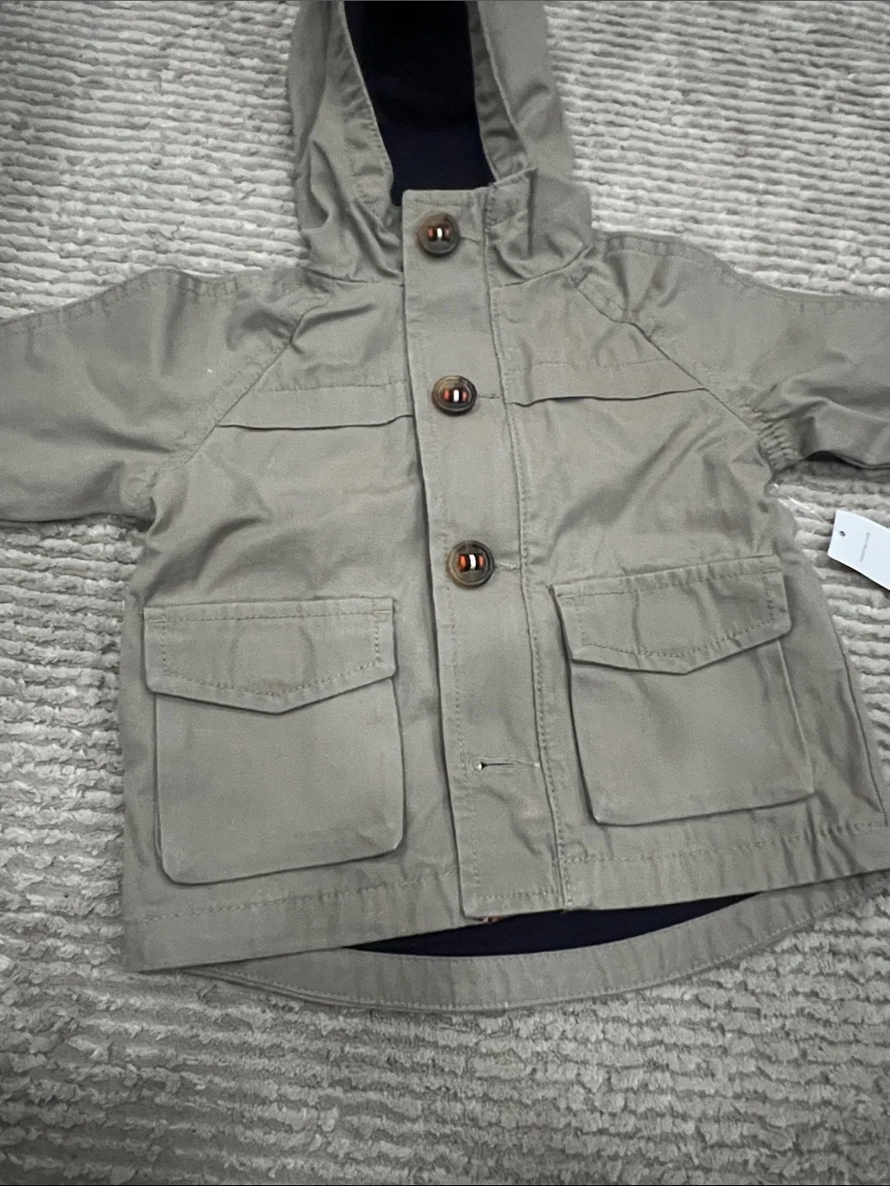 Gap- baby  Hooded Utility Jacket - Khaki